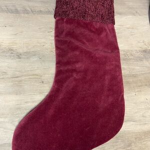 Velvety Soft, Burgundy 17” Christmas‎ Stocking